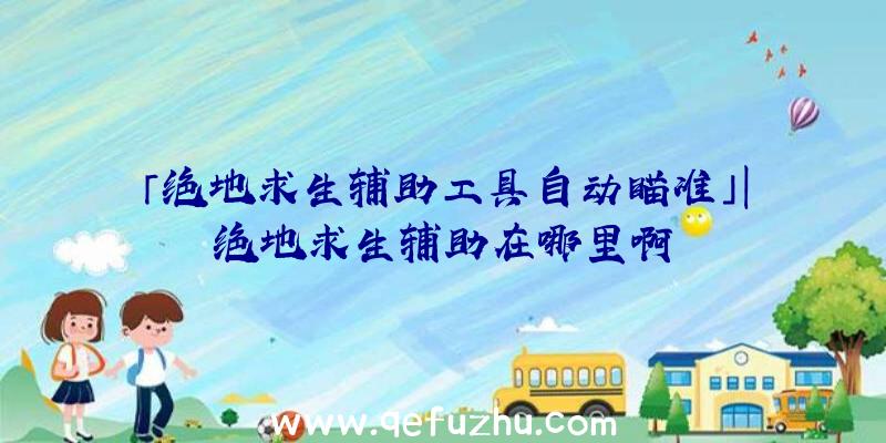 「绝地求生辅助工具自动瞄准」|绝地求生辅助在哪里啊